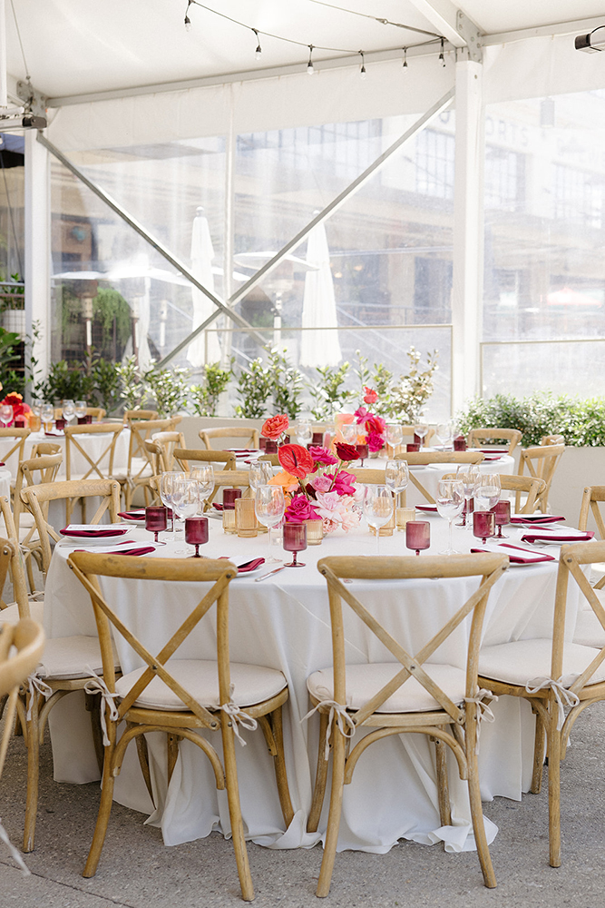 intimate wedding reception