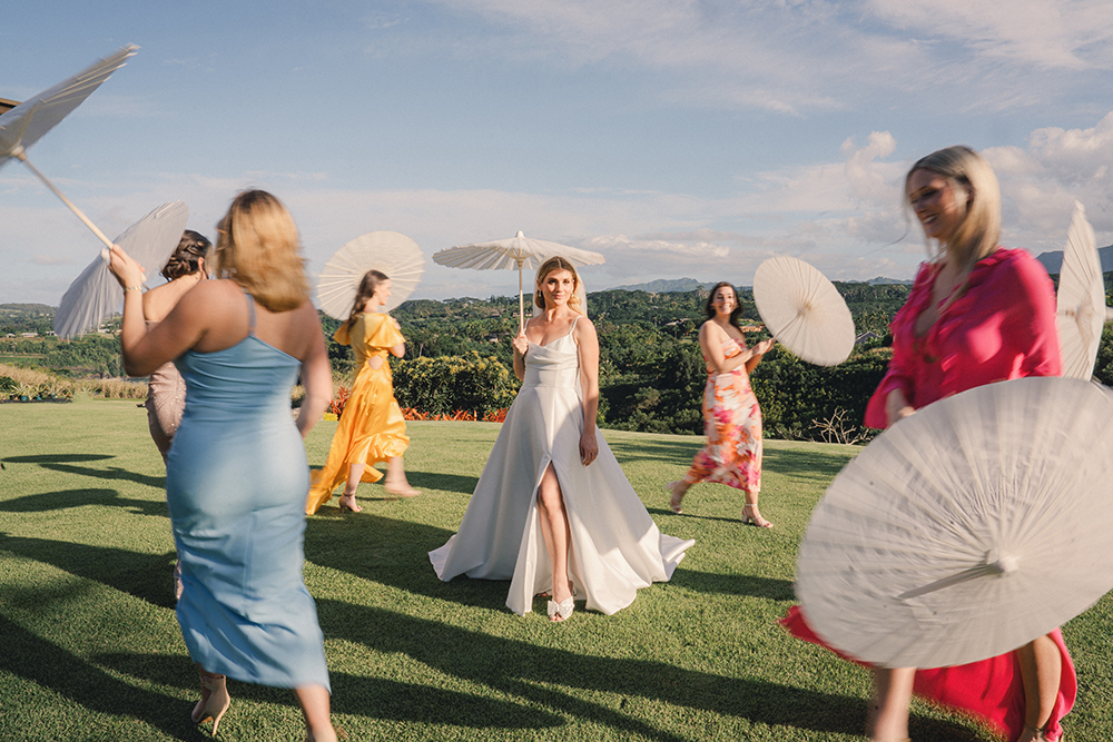 bride and bridesmaids
