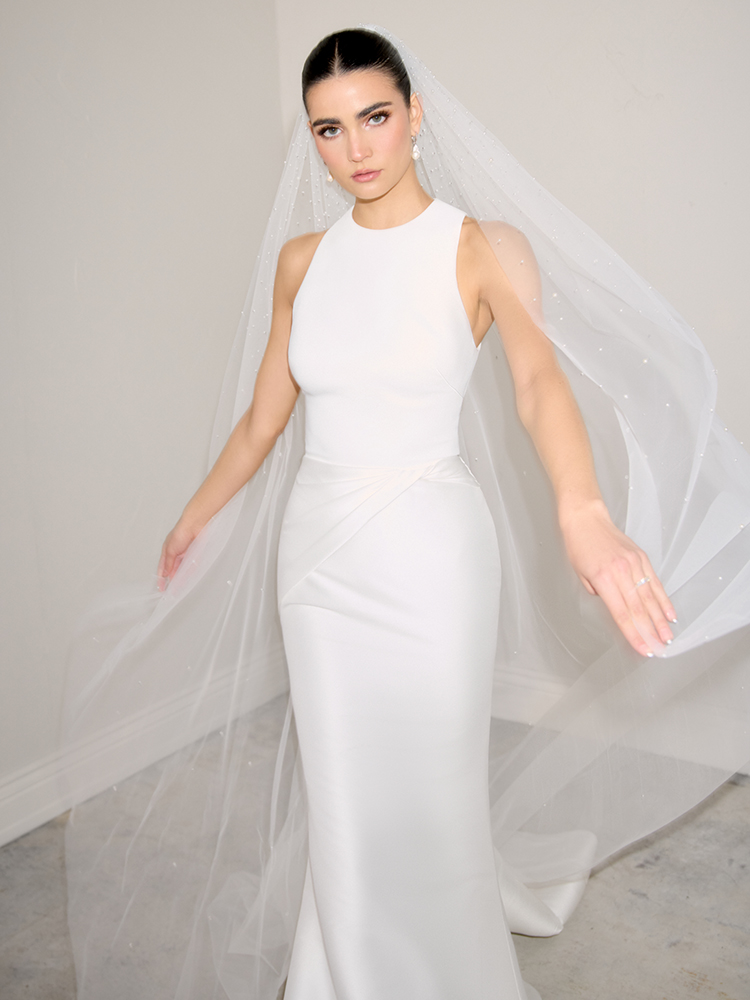 high neck wedding dress