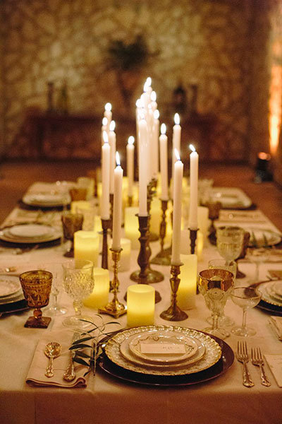 candle wedding centerpiece
