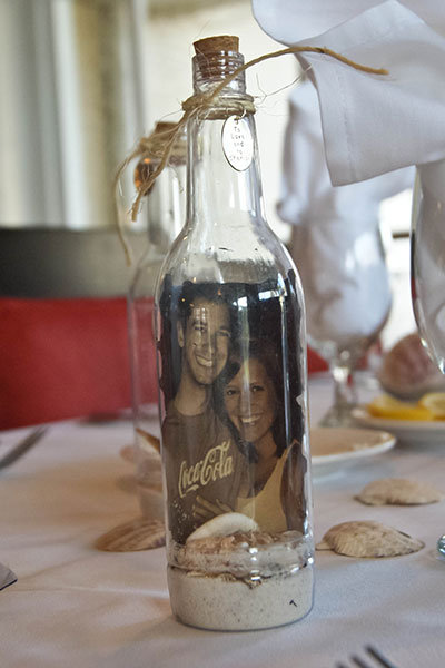 wedding photo centerpiece