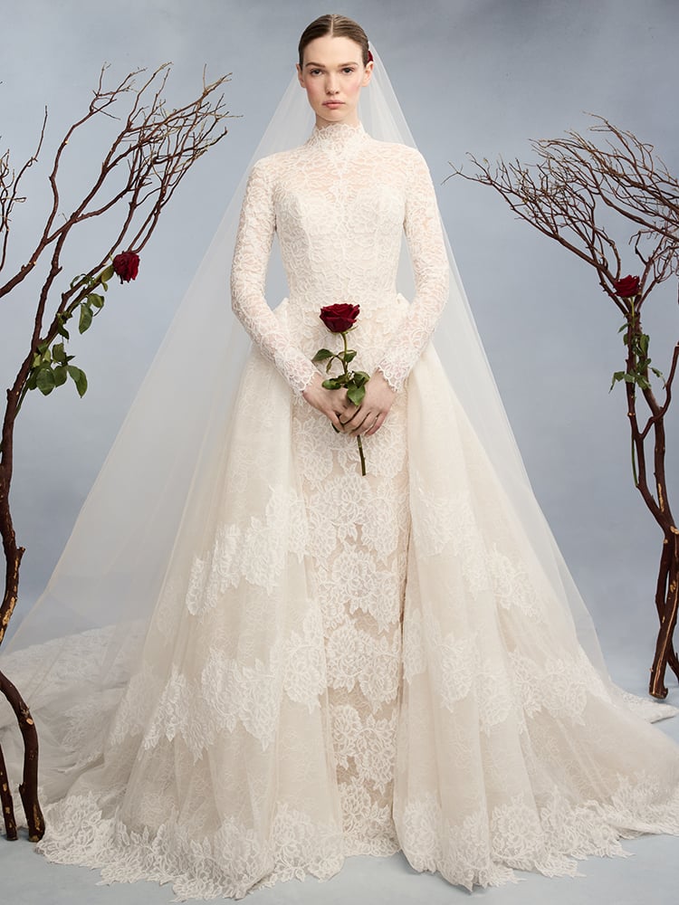 high neck wedding dress