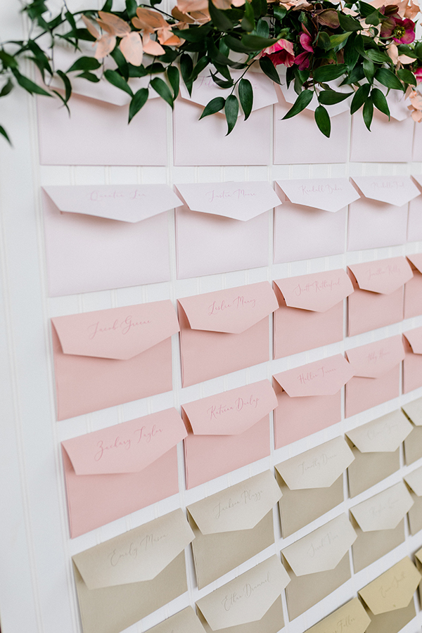 Envelope wedding escort card