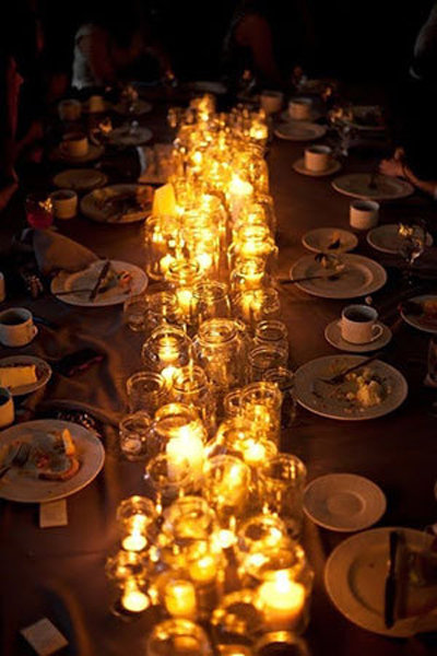 candle wedding centerpiece idea