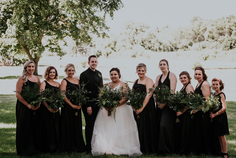 Jurassic Park Theme Wedding Bridal party
