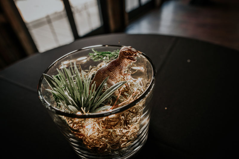 Jurassic Park Theme Wedding dinosaur centerpiece
