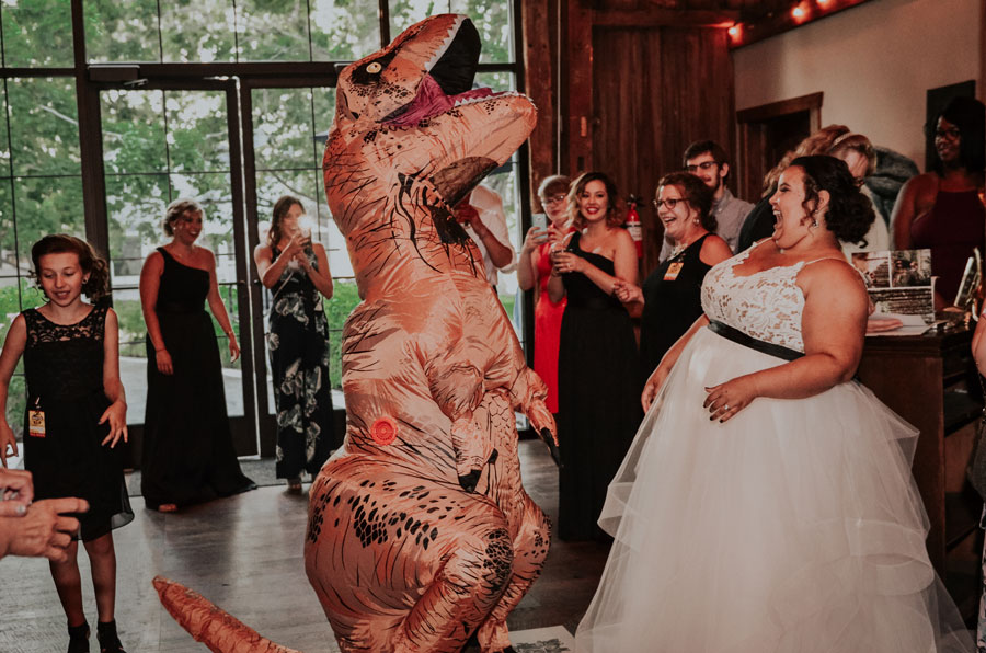 Jurassic Park Theme Wedding Dancing T-Rex