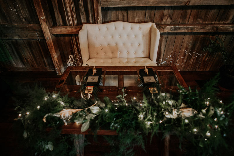 Jurassic Park Theme Wedding Sweetheart Table