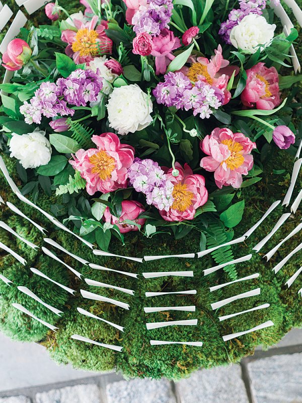 wedding escort card display