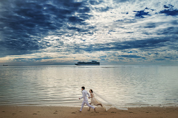 beach wedding photo