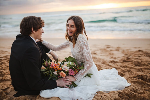 beach wedding photo