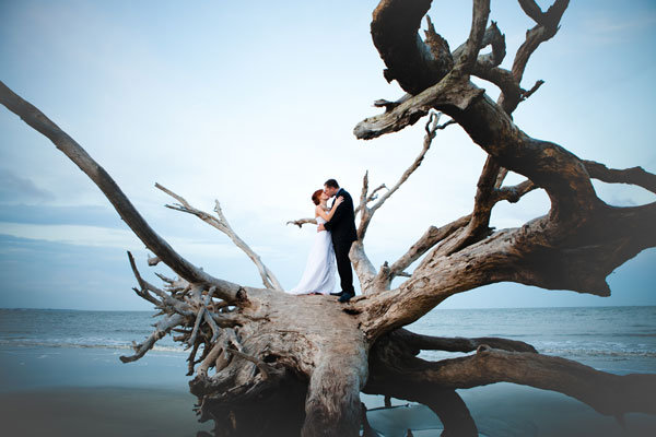 beach wedding photo