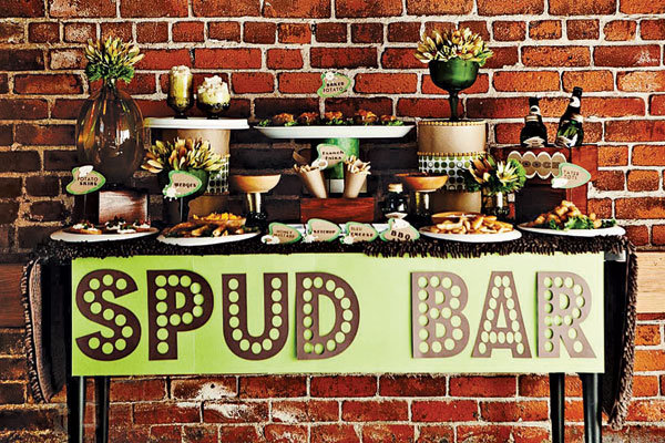 wedding potato bar wedding potato bar