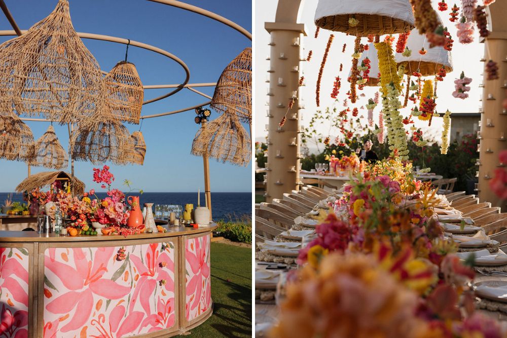 sunset wedding color palette