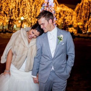 Bride and Groom Winter Wedding bride and groom winter wedding