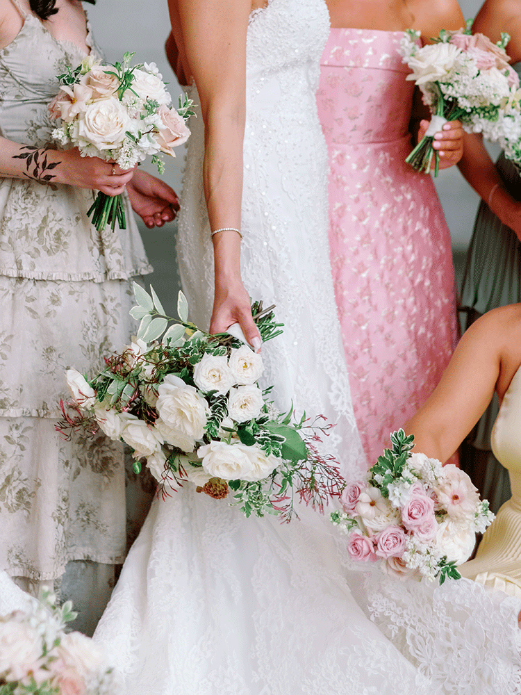 bride and bridesmaids