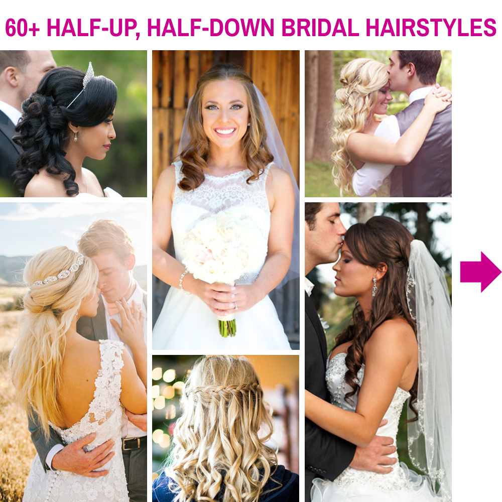 half up half down wedding hairstyles
