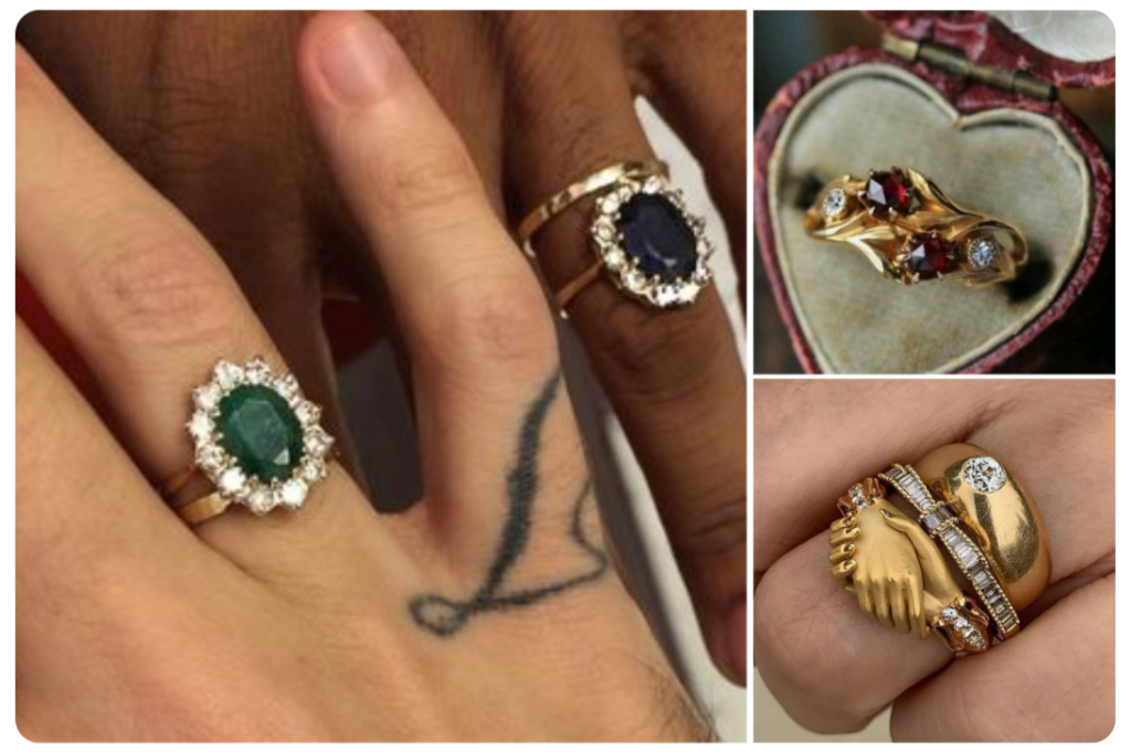 viintage wedding rings