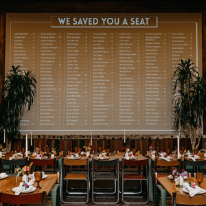 wedding reception seating chart
